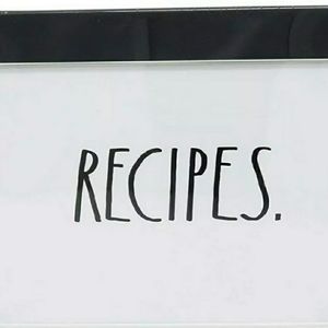 COPY - Rae Dunn Recipe Tin Box with tabbed divide…